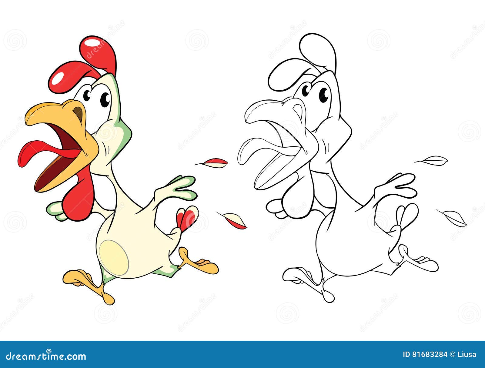 Cute Cockerel Cartoon Character Stock Vector - Illustration of poultry,  bird: 81683284