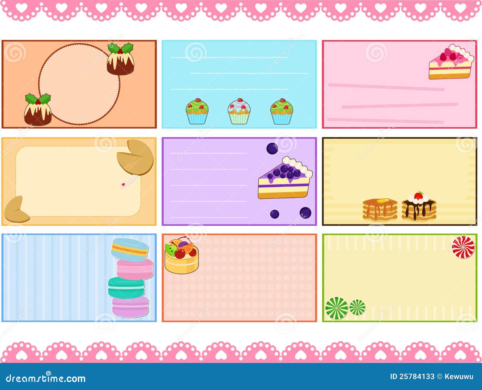 A Cute Collection Of Vector Label / Card Stock Photos - Image: 25784133