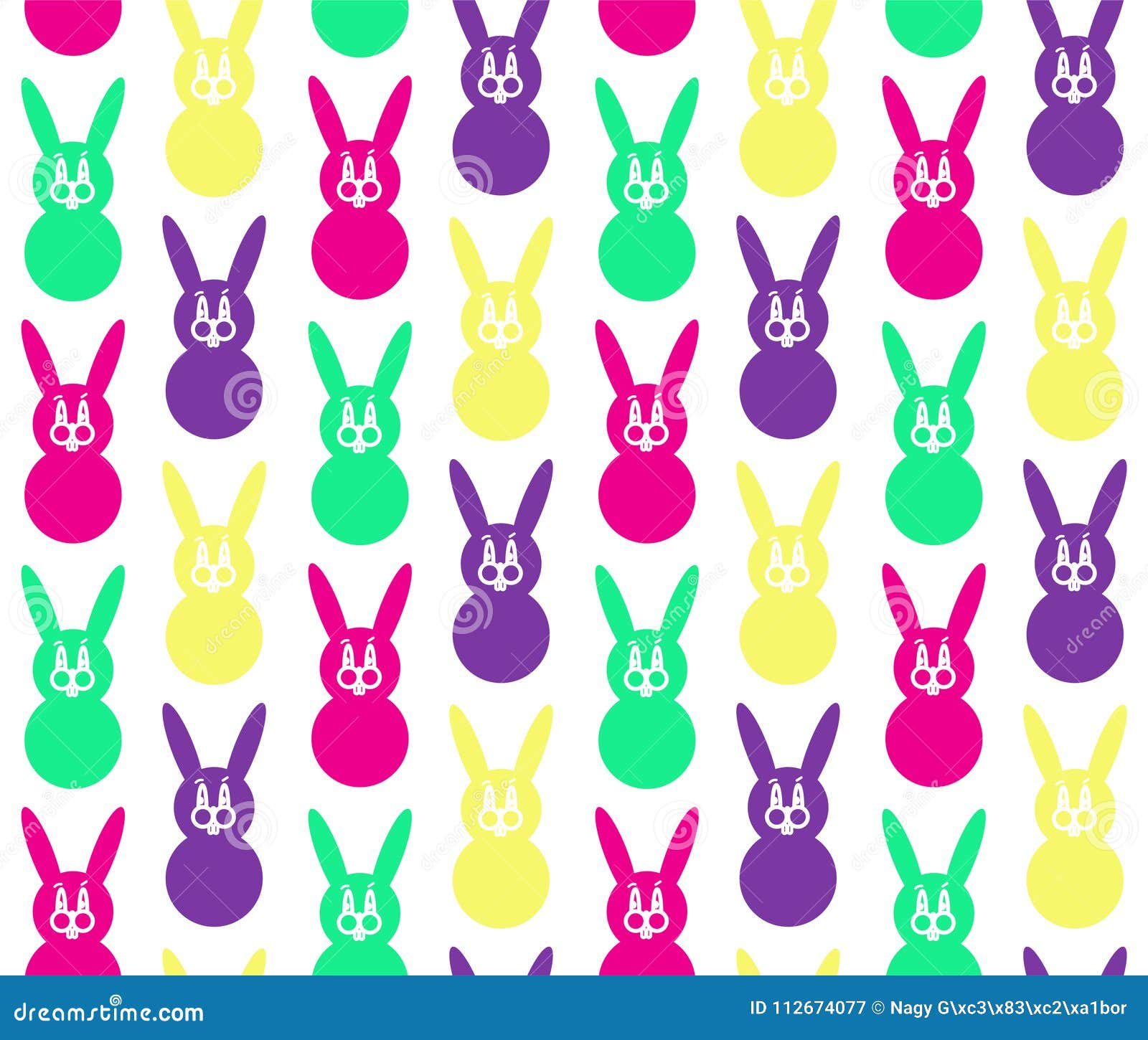 cute colored easter bunny. funny holiday texture. seamless  pattern
