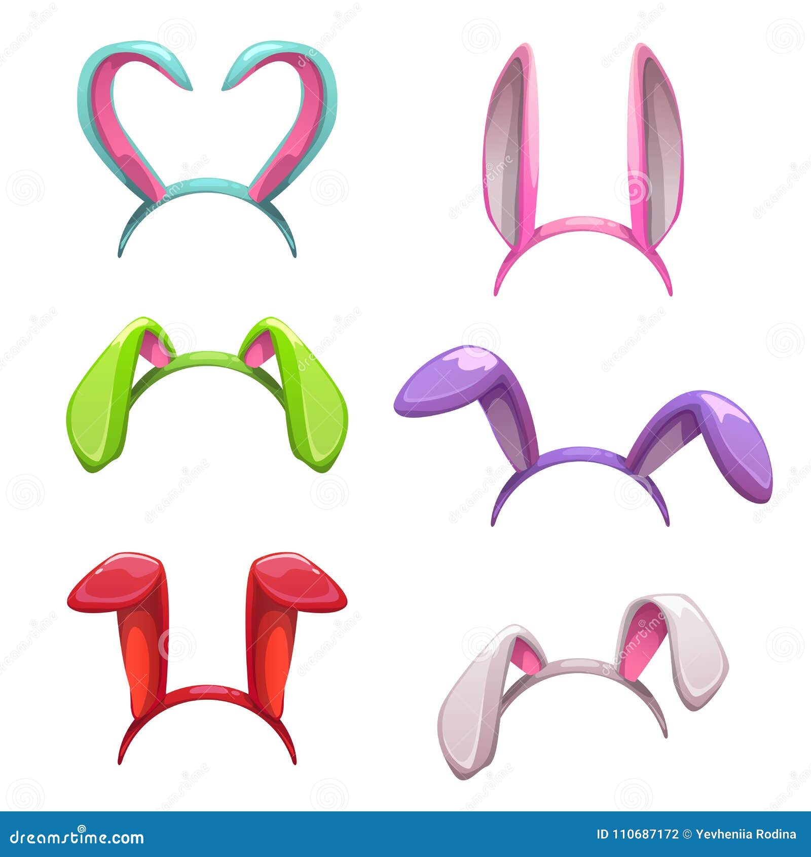 cute colorful bunny ears decor.