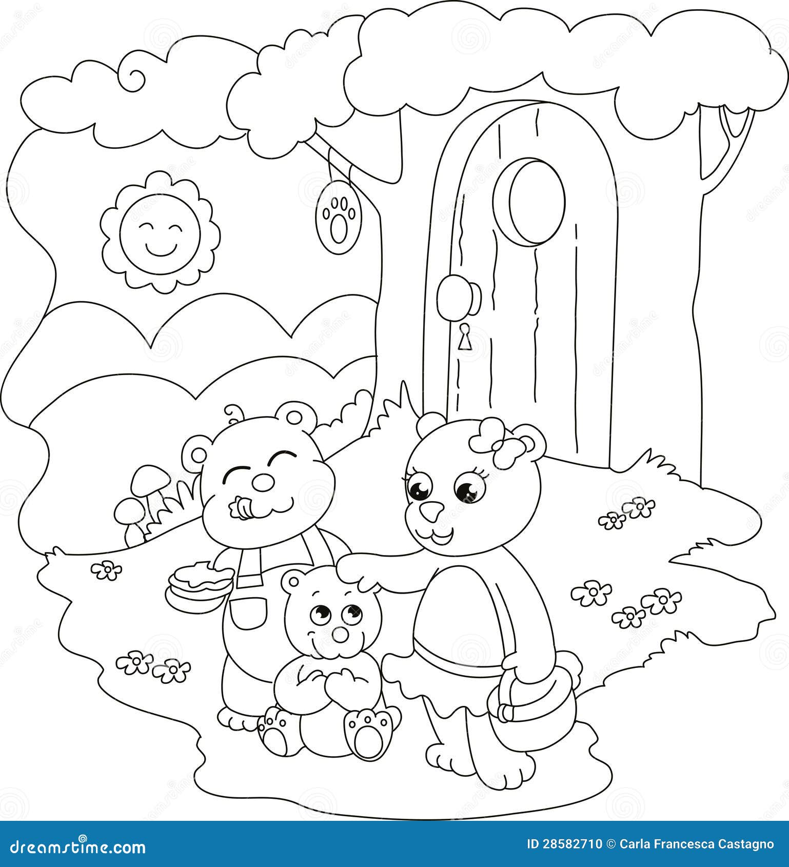 Cute Coloring Bears Stock Photo Image 28582710