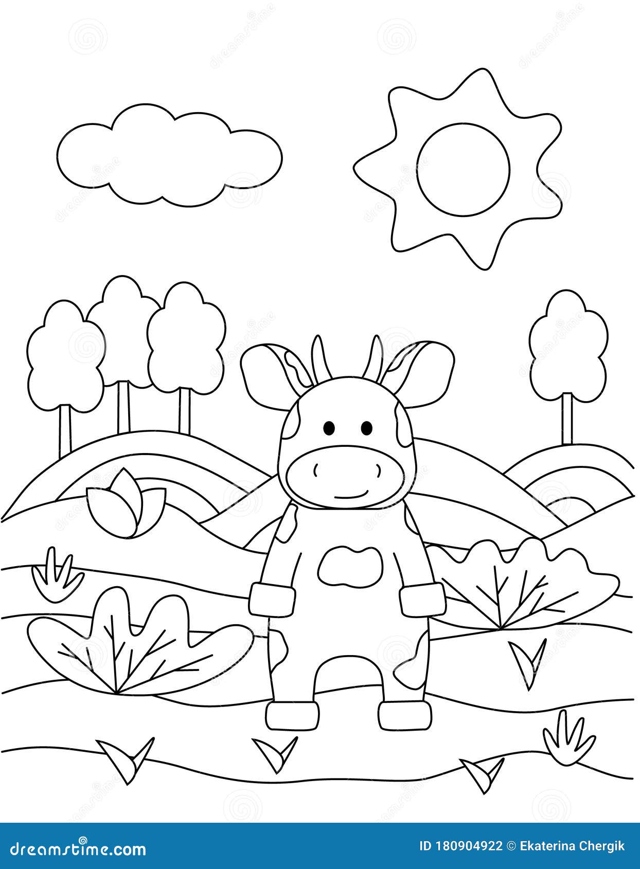 simple grass coloring pages