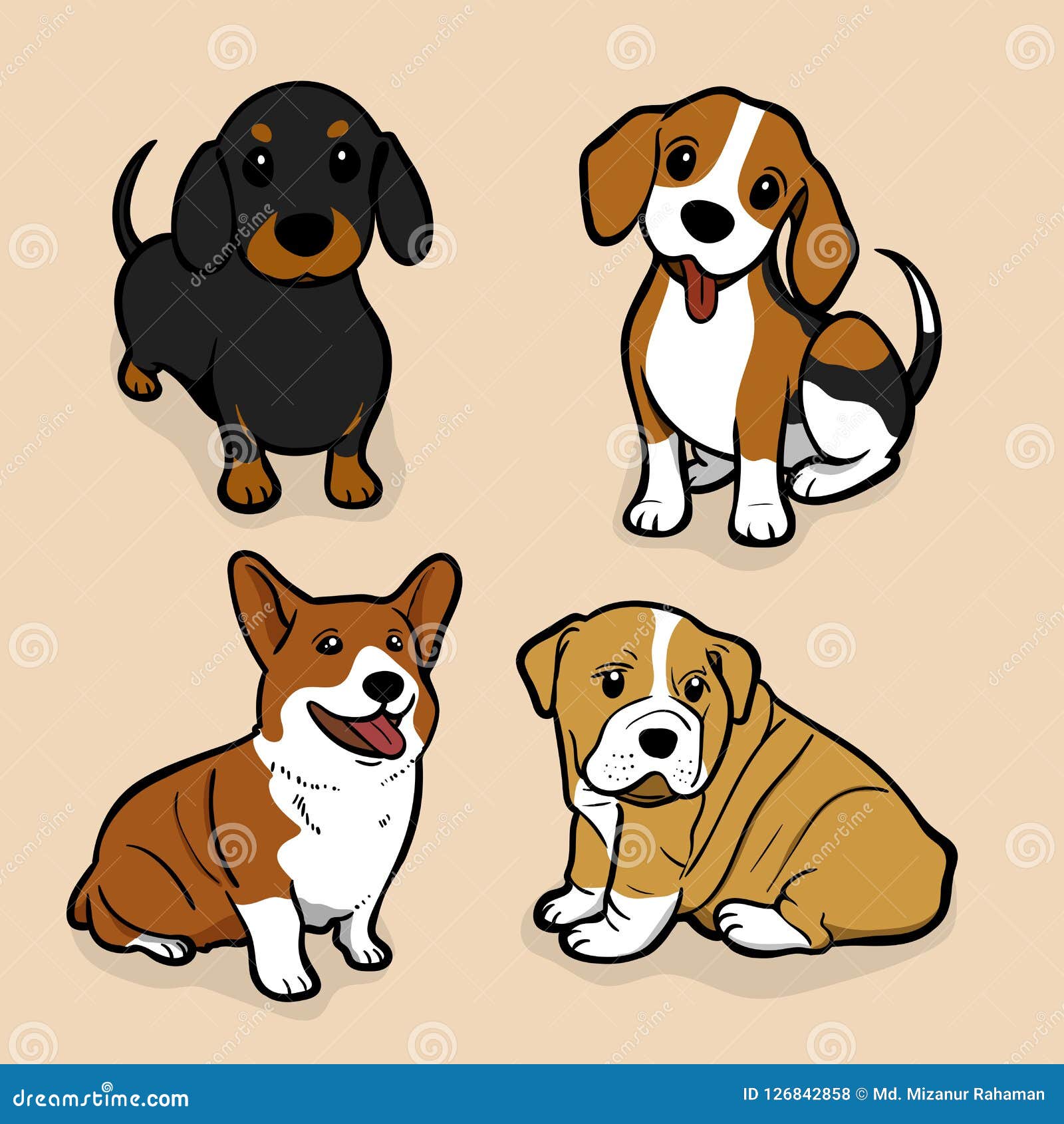 cute coloured dog amazing  . cute cartoon dogs  puppy pet characters breads doggy 