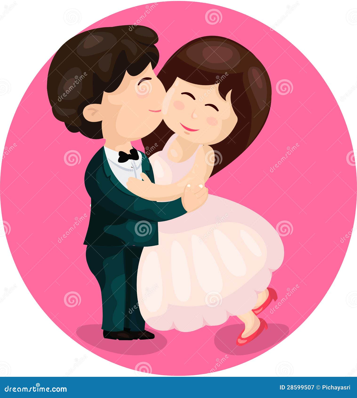 Cartoon Cute Couple Kissing Stock Illustrations 737 Cartoon Cute