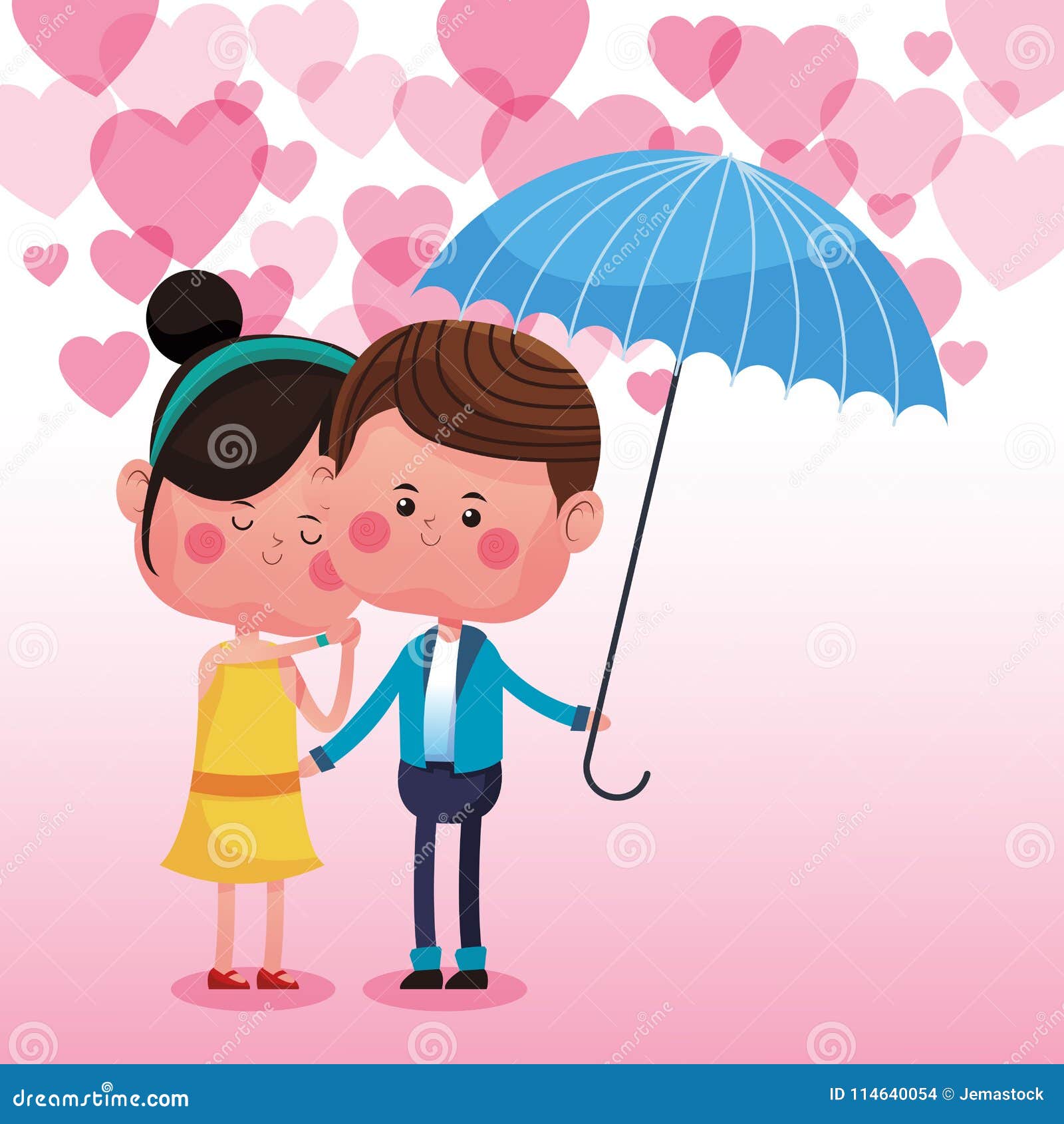 Cute Couple In Love Cartoons Stock Vector - Illustration Of Girl, Romance:  114640054