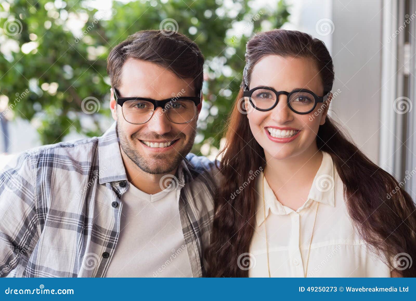 Cute Couple Smiling at Camera Stock Image - Image of outdoors, food ...