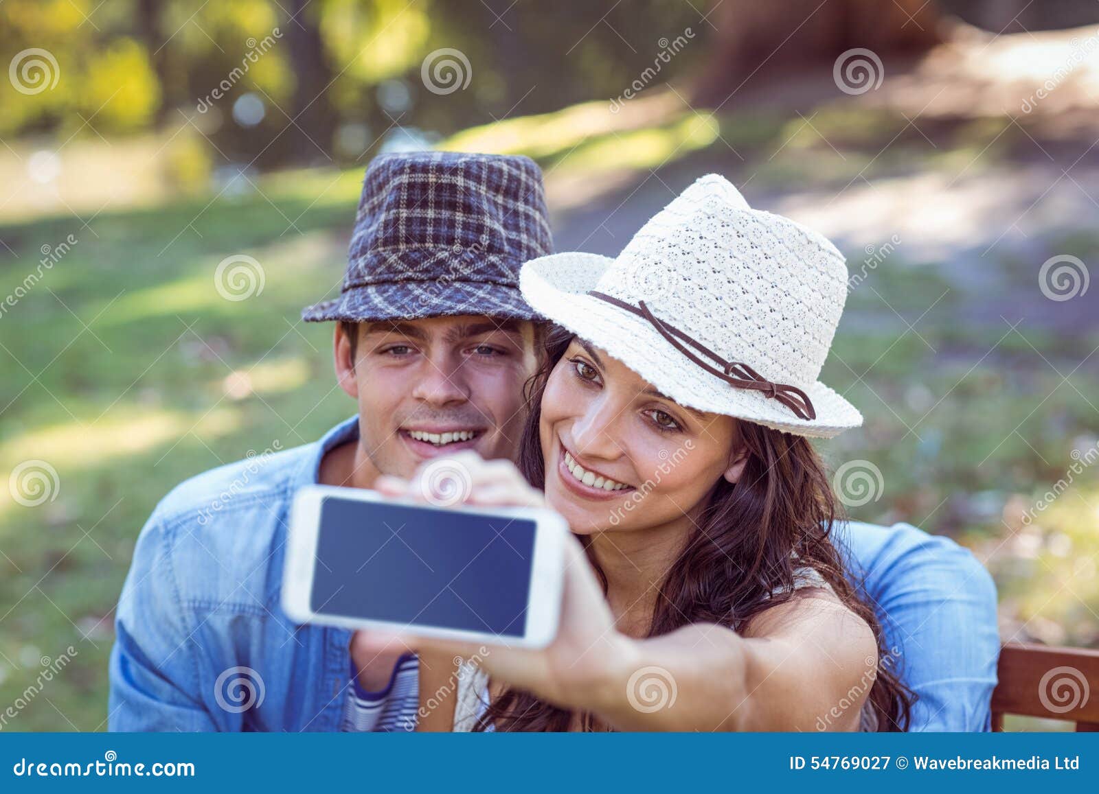 Cute Couple Taking A Selfie Stock Image Image Of Lover Hair 54769027