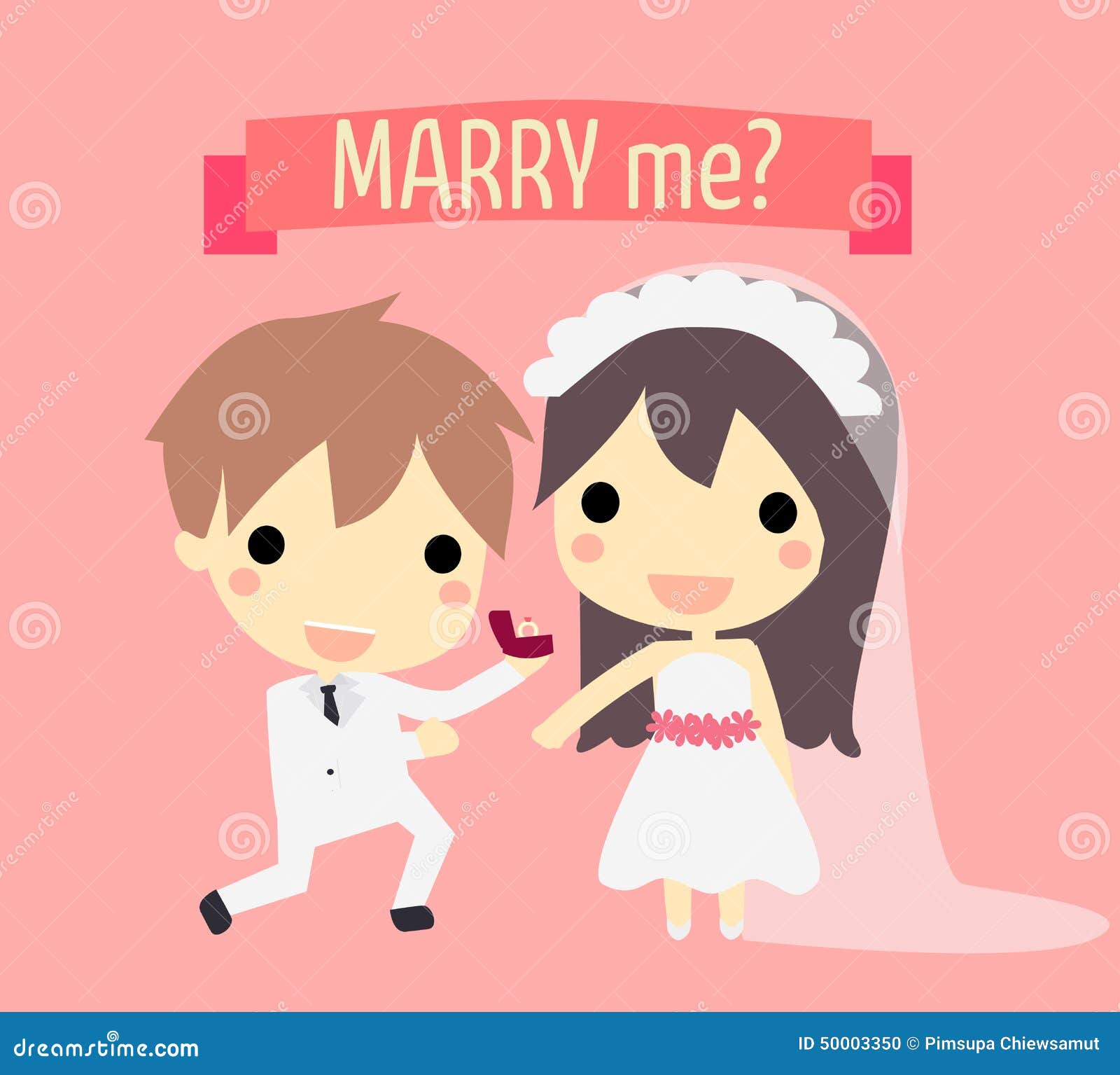 Cute Couple Wedding Stock Vector Image 50003350