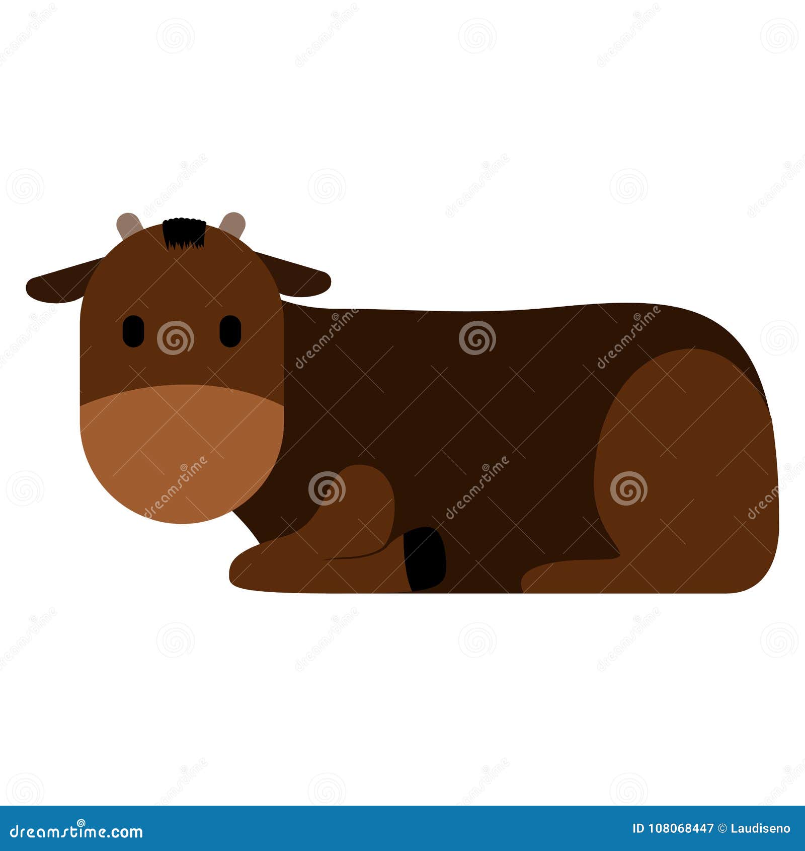 Cute cow icon stock vector. Illustration of nature, drawing - 108068447