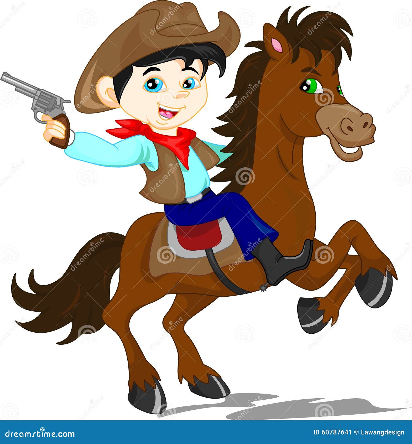 Cute cowboy kid cartoon stock vector. Illustration of boots - 60787641
