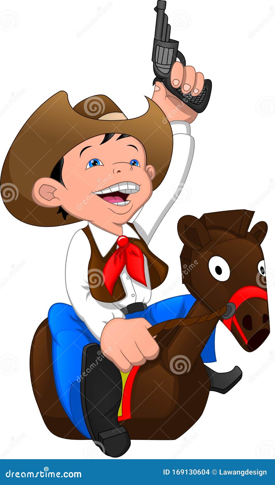 Premium Vector  Cartoon cowboy kid twirling a lasso