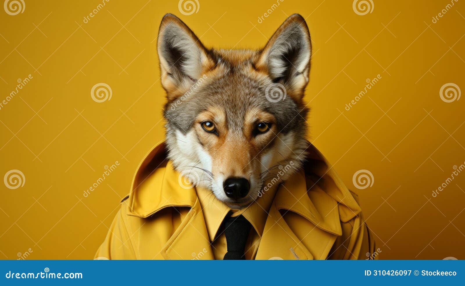 captivating minimalist photography of cute coyote inspired by wes anderson