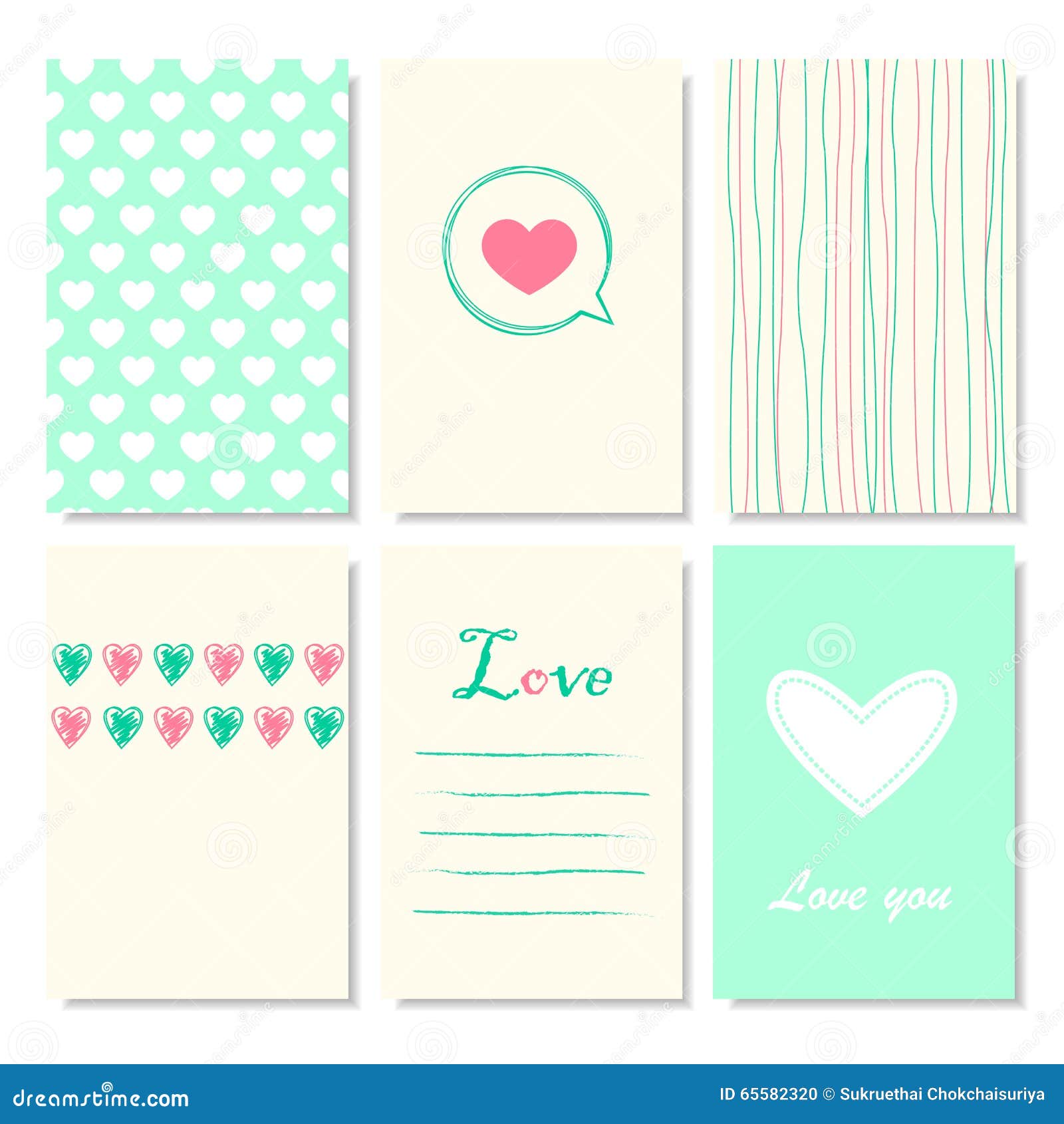 cute creative cards templates stock illustration illustration of