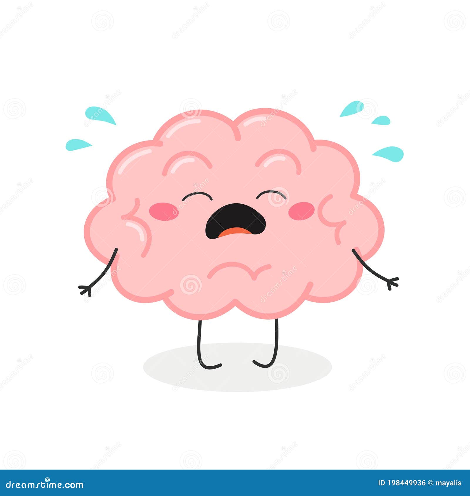Cute Crying Cartoon Brain Character Vector Illustration Stock Vector - Illustration of crybaby, child: 198449936 Cute Crying Cartoon Brain Character Vector Illustration Stock Vector - Illustration of crybaby, child: 198449936