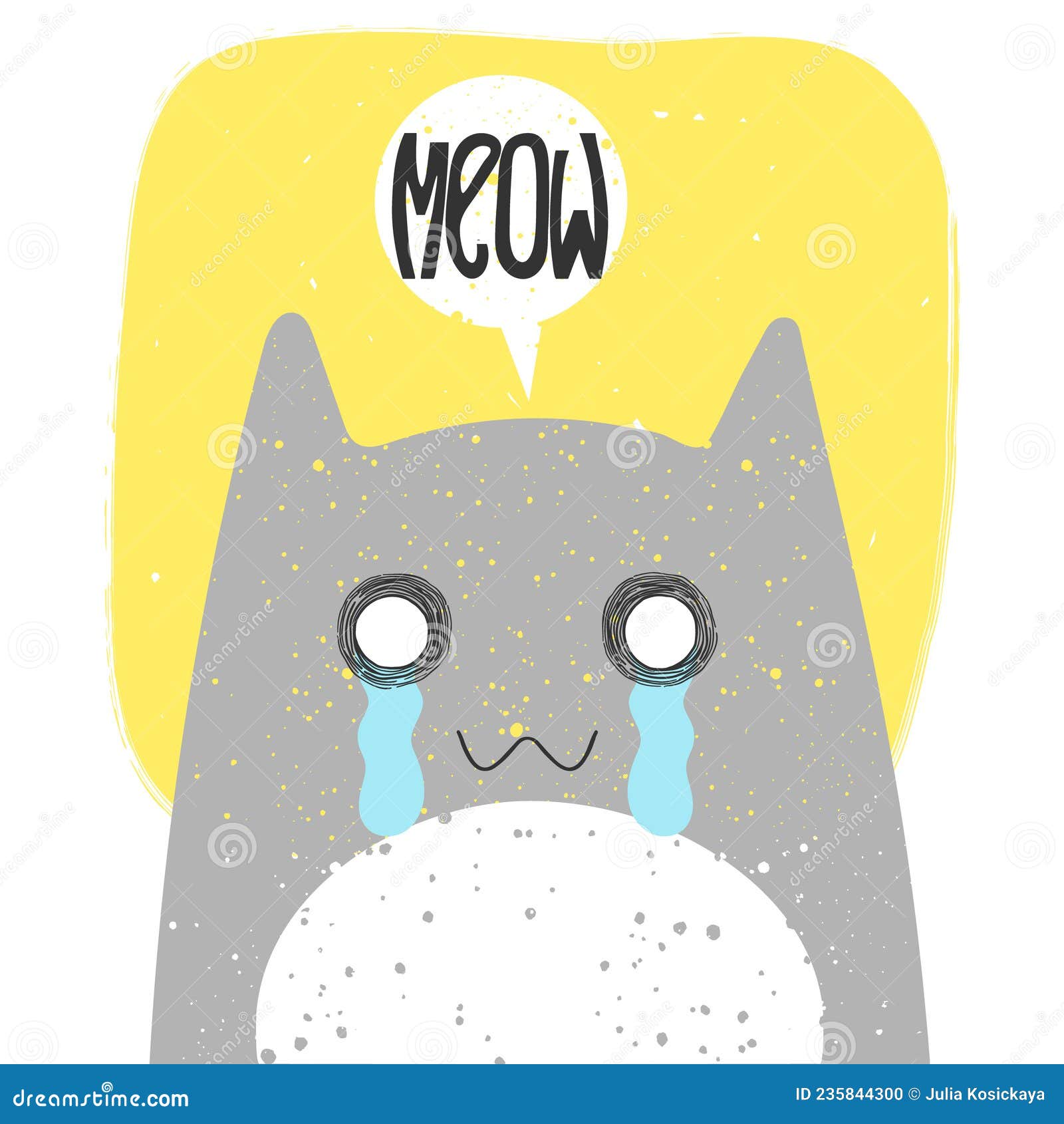 Cute cat playing anime style Royalty Free Vector Image