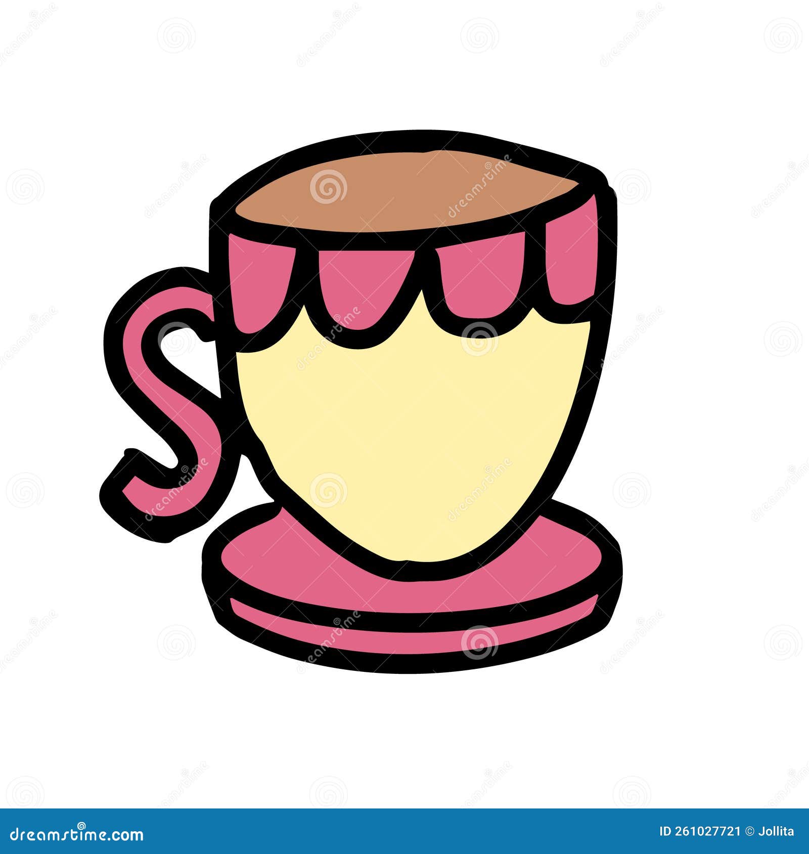 Cute Cup of Tea. Doodle Vector Illustration Stock Vector Illustration