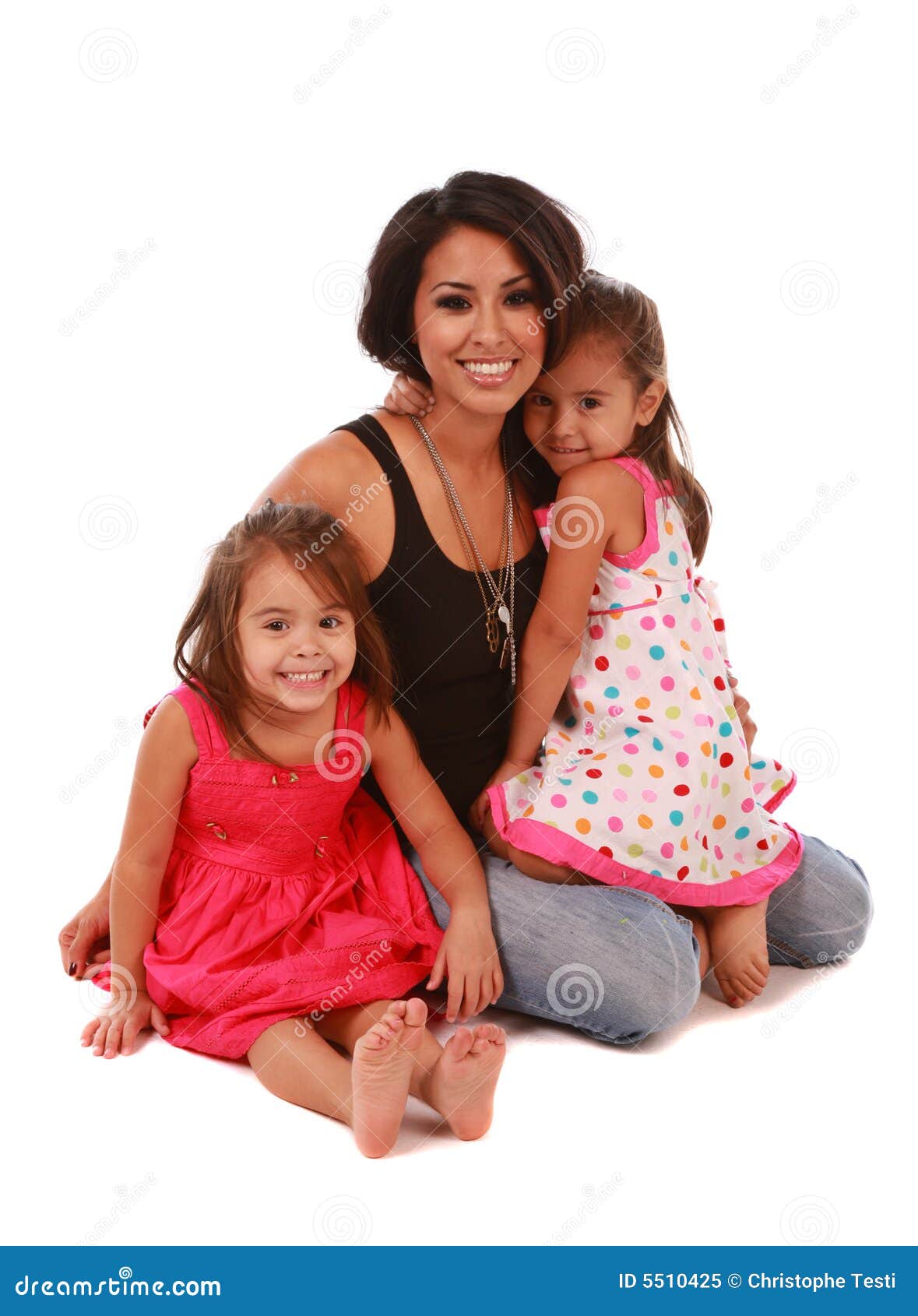 Cute Daughters And Mom Stock Image Image Of Adult Happiness 5510425
