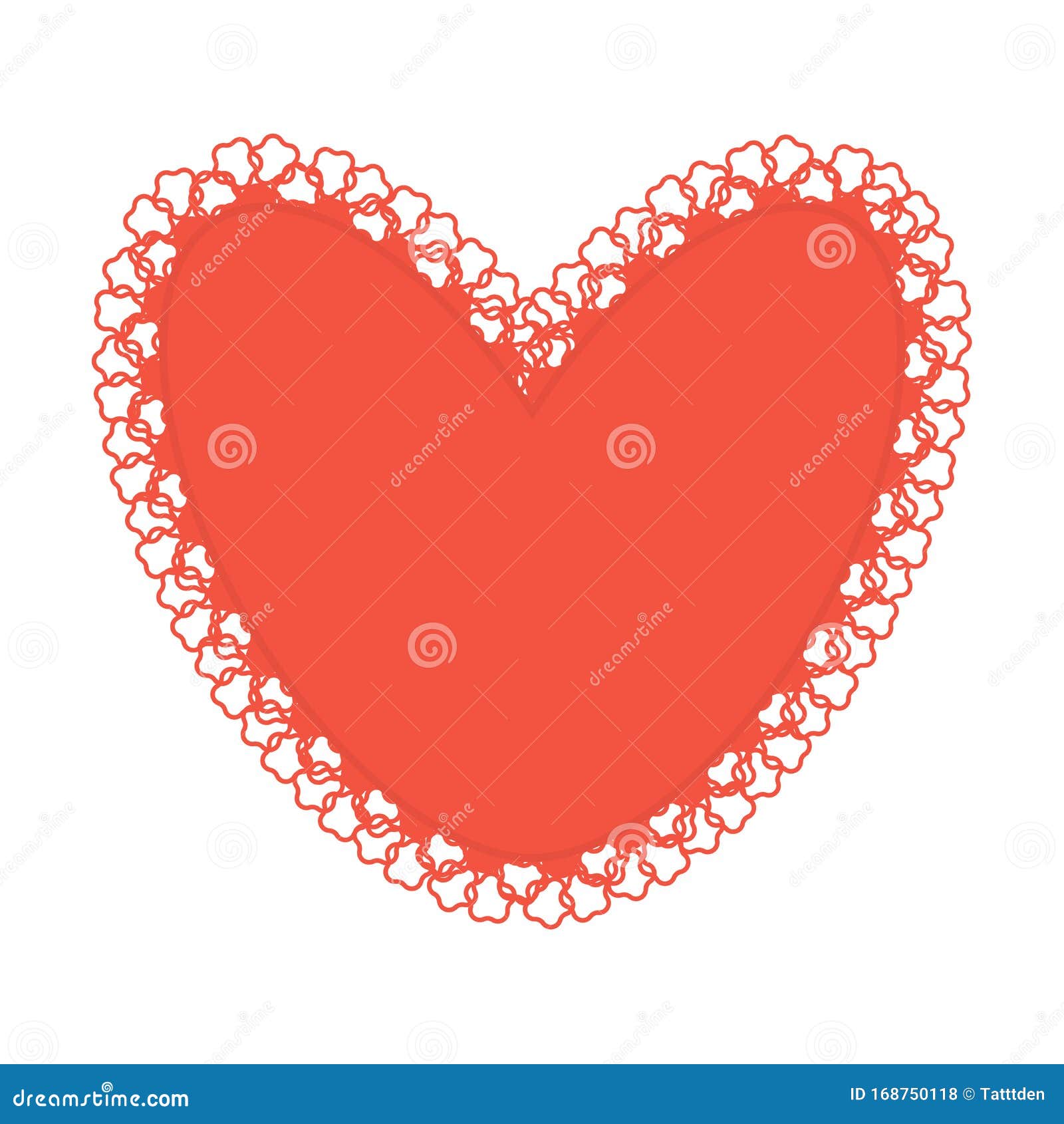 Download Cute Decorative Vintage Heart With Openwork Lace Border ...