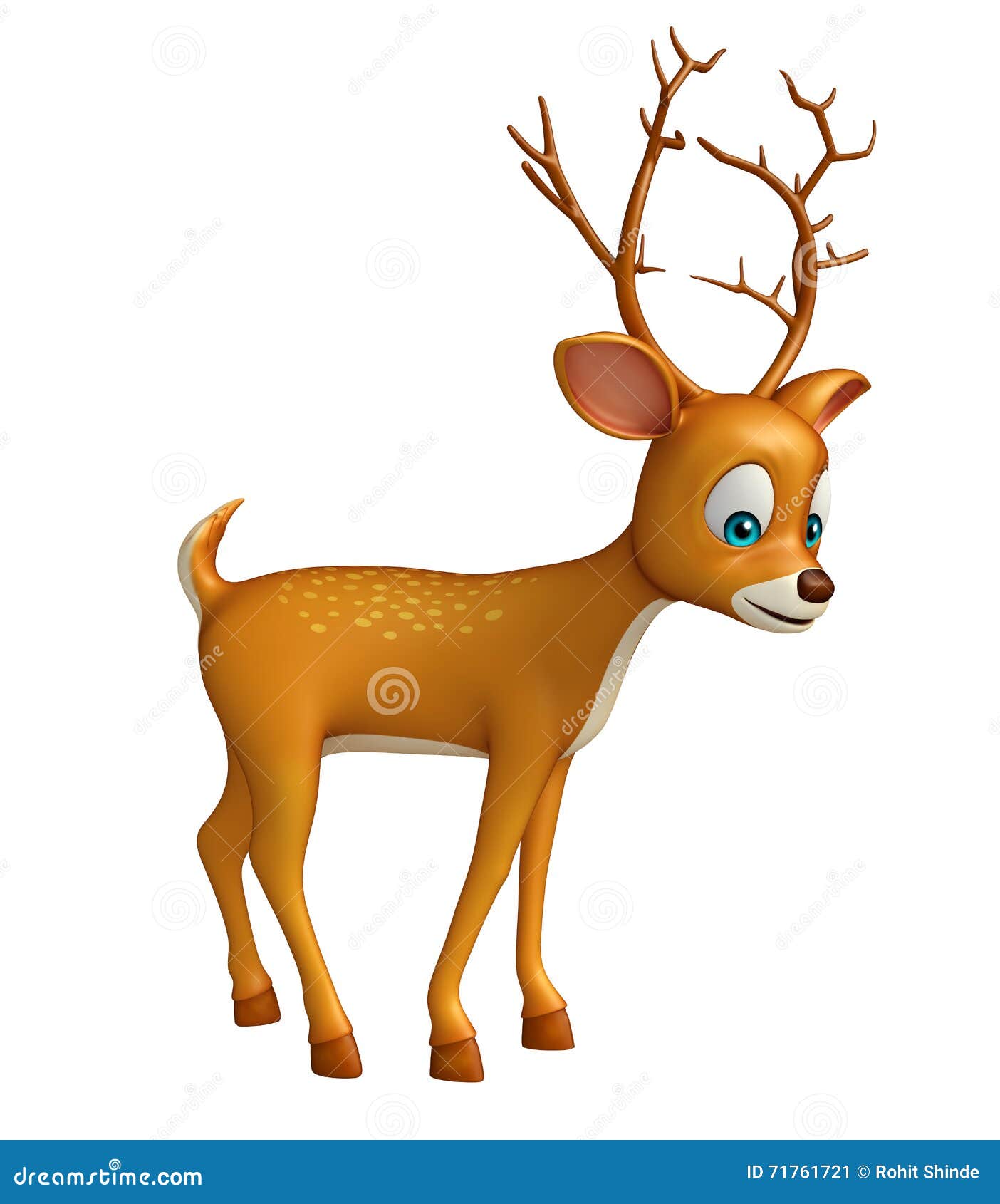 Cute Deer Cartoon Character Stock Illustration Illustration of toon