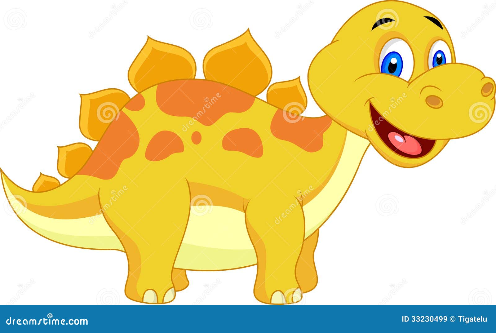 Dinosaur illustration in orange color. 18243901 PNG