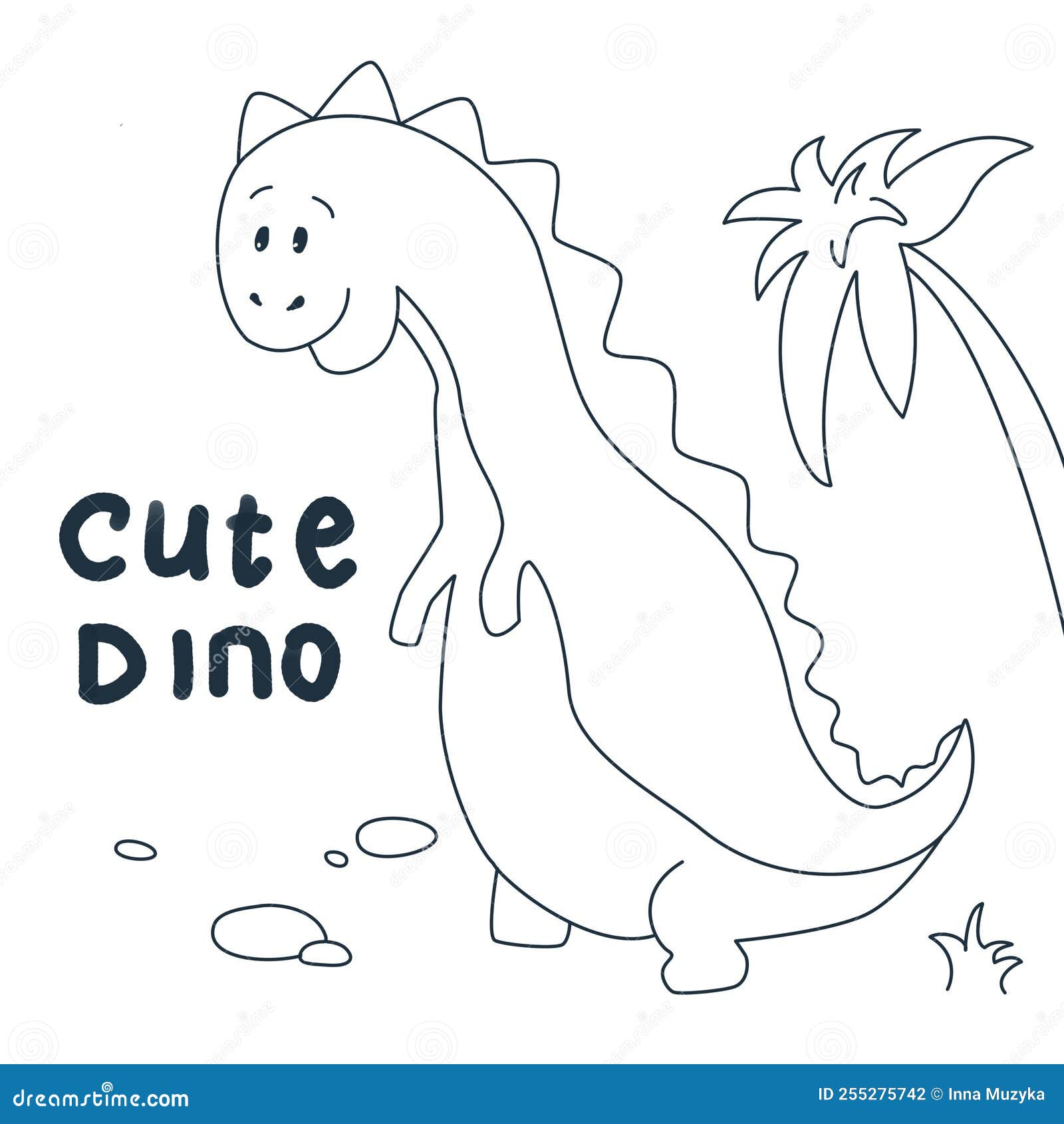 cute dinosaur outline