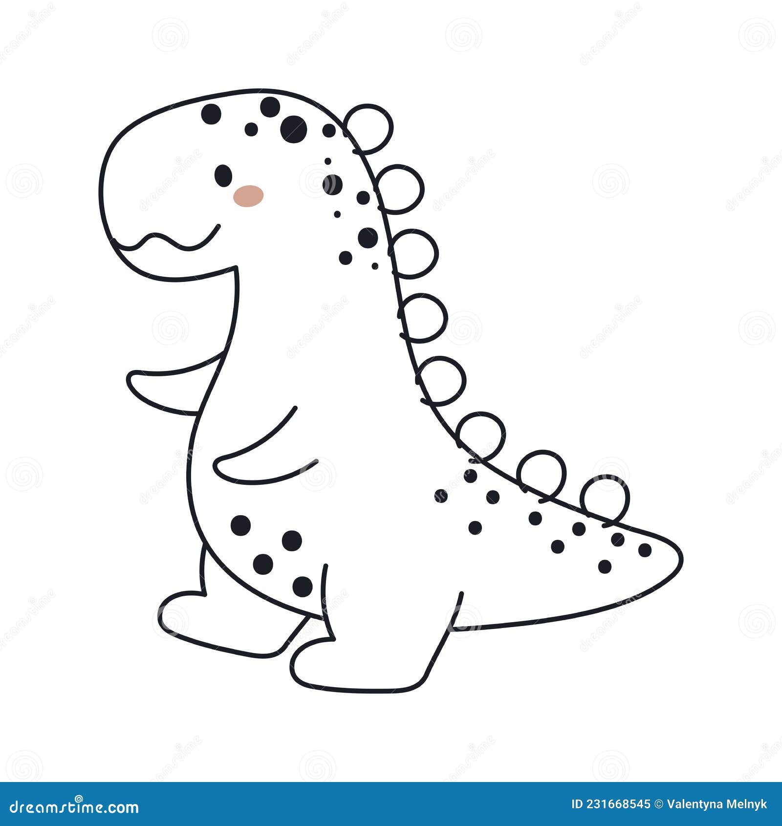 cute dinosaur outline