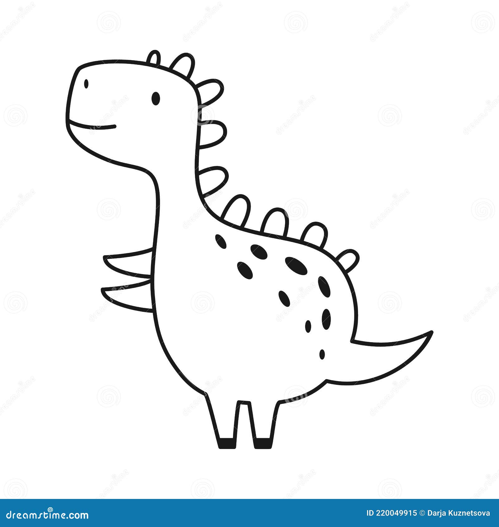 cute dinosaur outline