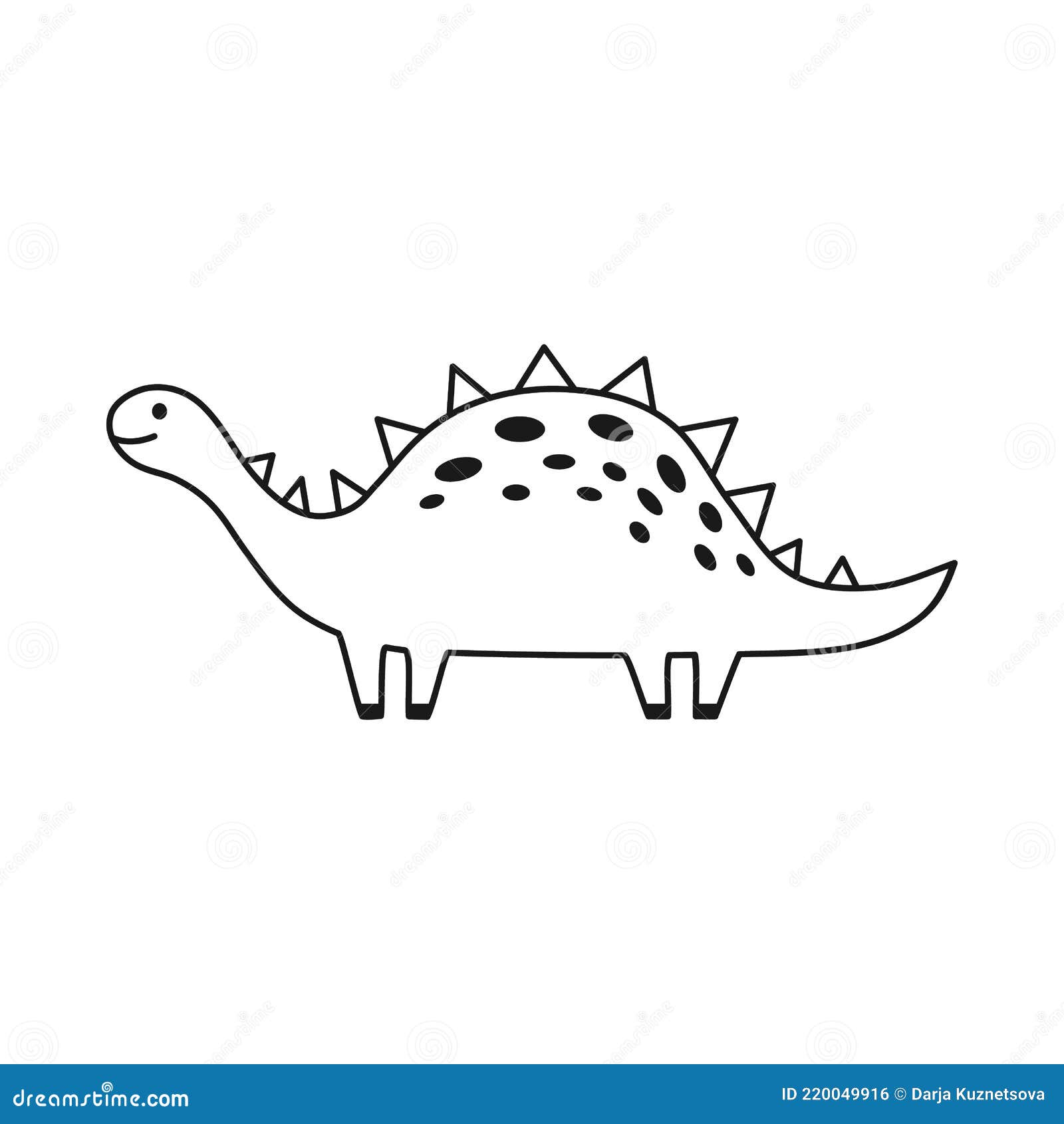 Cute Dinosaur in Outline Sketchy Style. Funny Cartoon Dino Stock Vector - Illustration of holiday, leaves: 220049916 Cute Dinosaur in Outline Sketchy Style. Funny Cartoon Dino Stock Vector - Illustration of holiday, leaves: 220049916