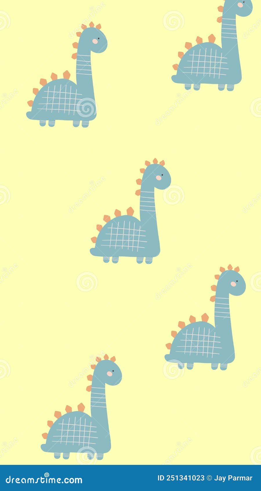 Cute Dinosaur Phone Wallpaper Stock Illustration Illustration of