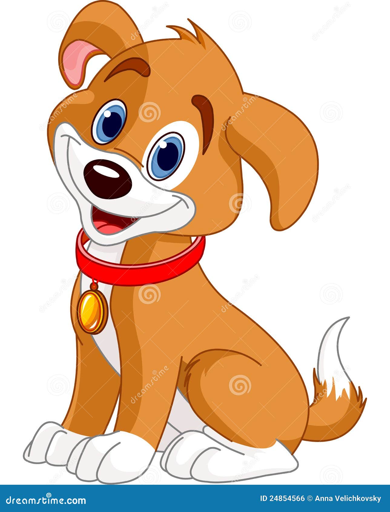 Cute Dog stock vector. Illustration of cheerful, clipart - 24854566