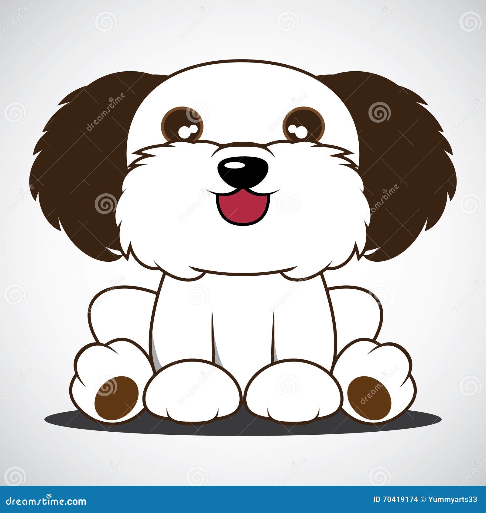 Cute Dog Cartoon stock vector. Illustration of pattern - 70419174