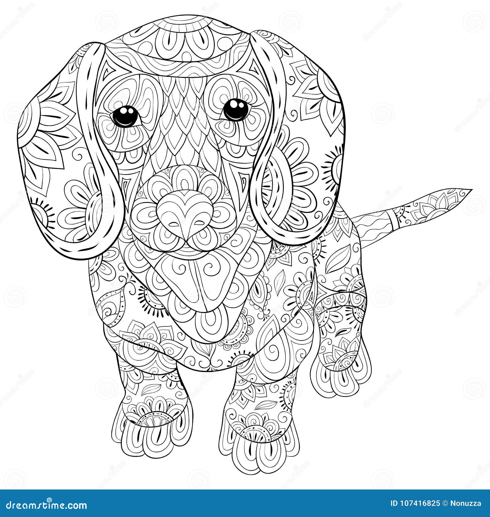 Adult Coloring Page a Cute Isolated Dog for Art Style Illustration. Stock Vector - Illustration of adult, decorate: 107416825 Adult Coloring Page a Cute Isolated Dog for Art Style Illustration. Stock Vector - Illustration of adult, decorate: 107416825