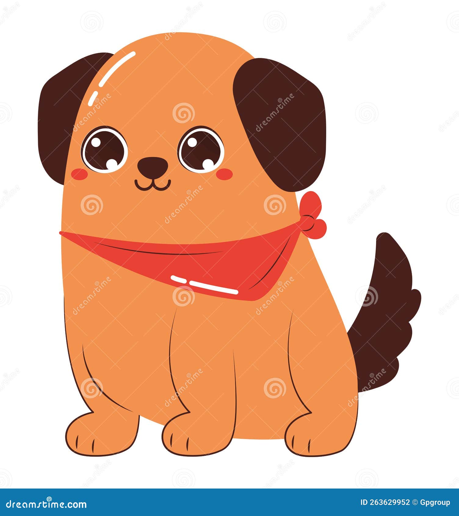 Cute dog design stock vector. Illustration of mammal 263629952