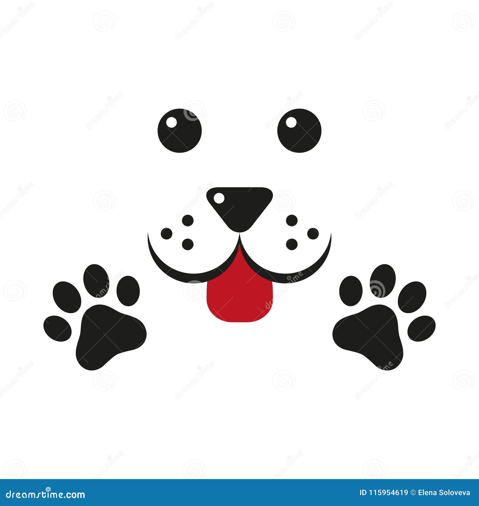 Cute Paw - Logo, Symbol, Protect Stock Vector - Illustration of muzzle, white: 115954619