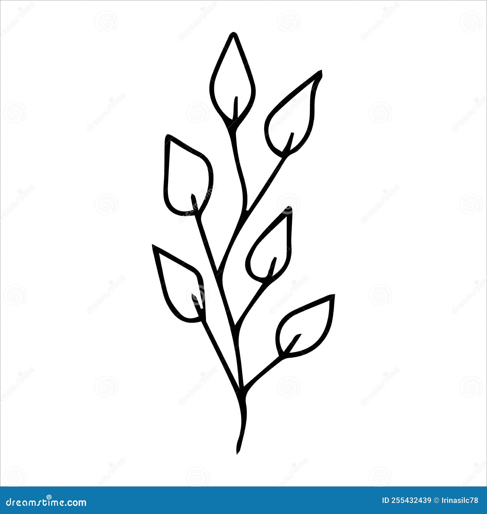 Cute doodle style twig stock vector. Illustration of symbol - 255432439