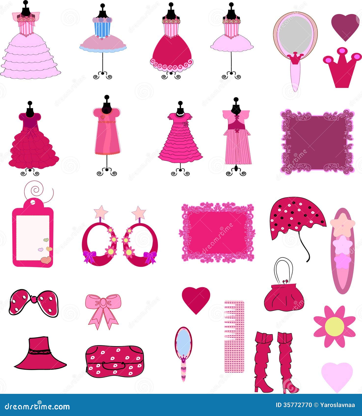 Cute Dress Up Paper Doll. Vector Illustration | CartoonDealer.com #45134574