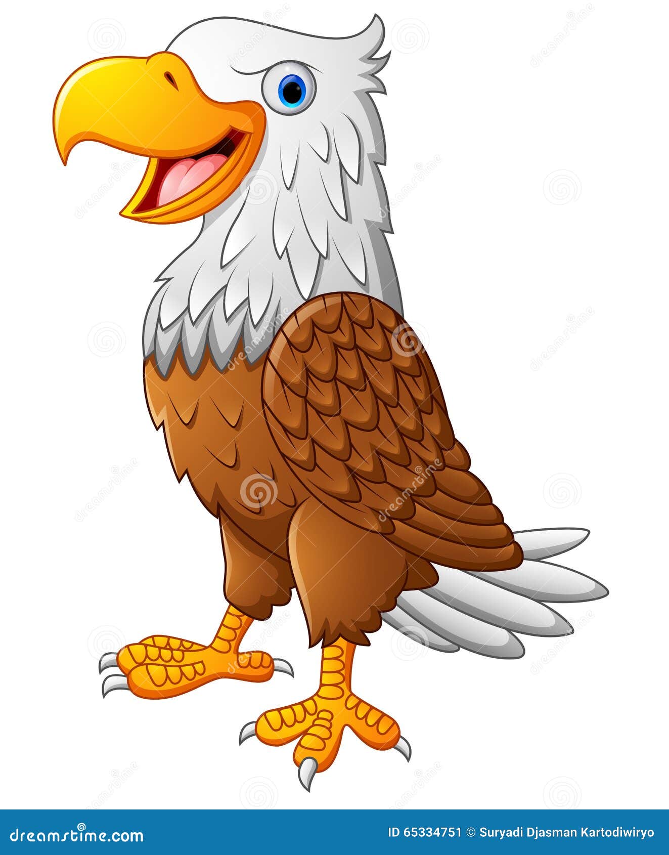 Cute eagle cartoon stock vector. Illustration of comic 65334751