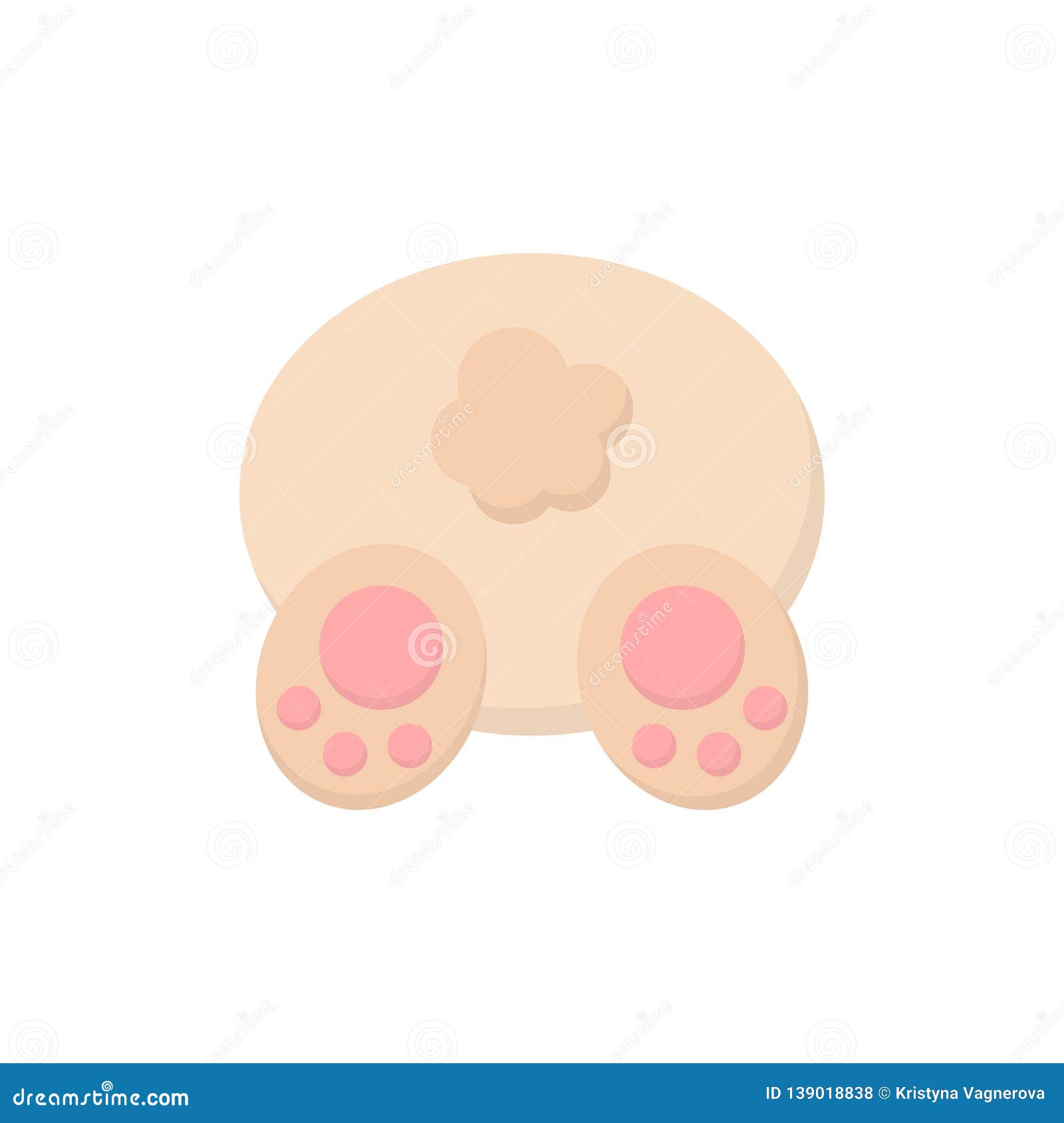 Download Cute Easter Bunny From Back View Stock Vector ...
