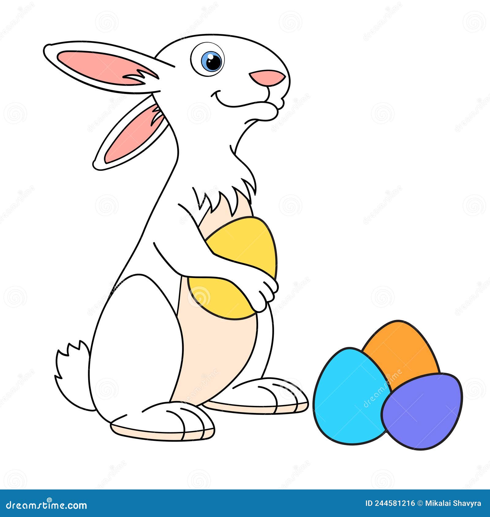 Cute Easter Rabbit with Eggs. Cartoon Character Hare. Template of Farm Animal. Education Card for Kids Learning Animals Stock Vector - Illustration of contour, comic: 244581216 Cute Easter Rabbit with Eggs. Cartoon Character Hare. Template of Farm Animal. Education Card for Kids Learning Animals Stock Vector - Illustration of contour, comic: 244581216