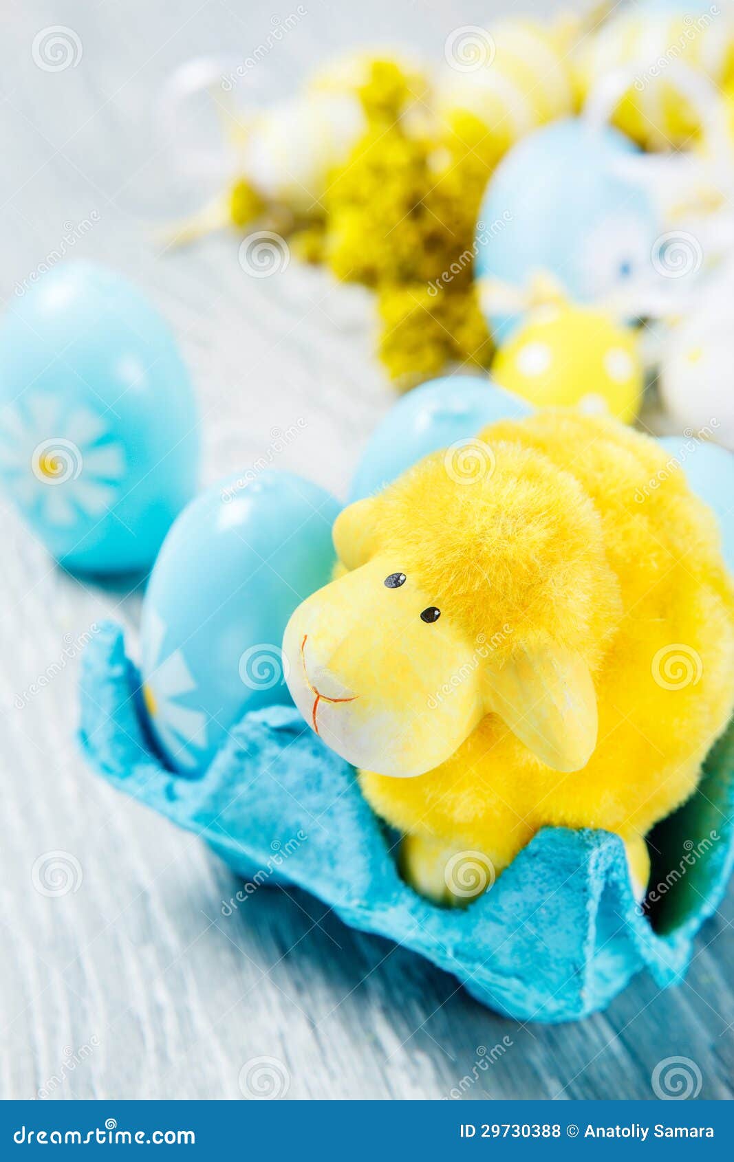 Easter sheep and eggs stock photo. Image of color, pile 29730388