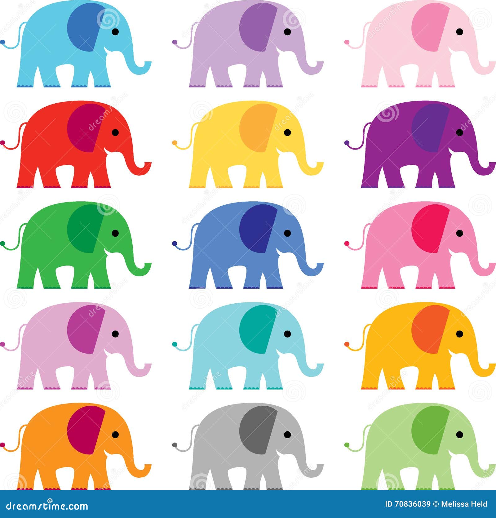 Cute elephant clipart stock illustration. Illustration of ...