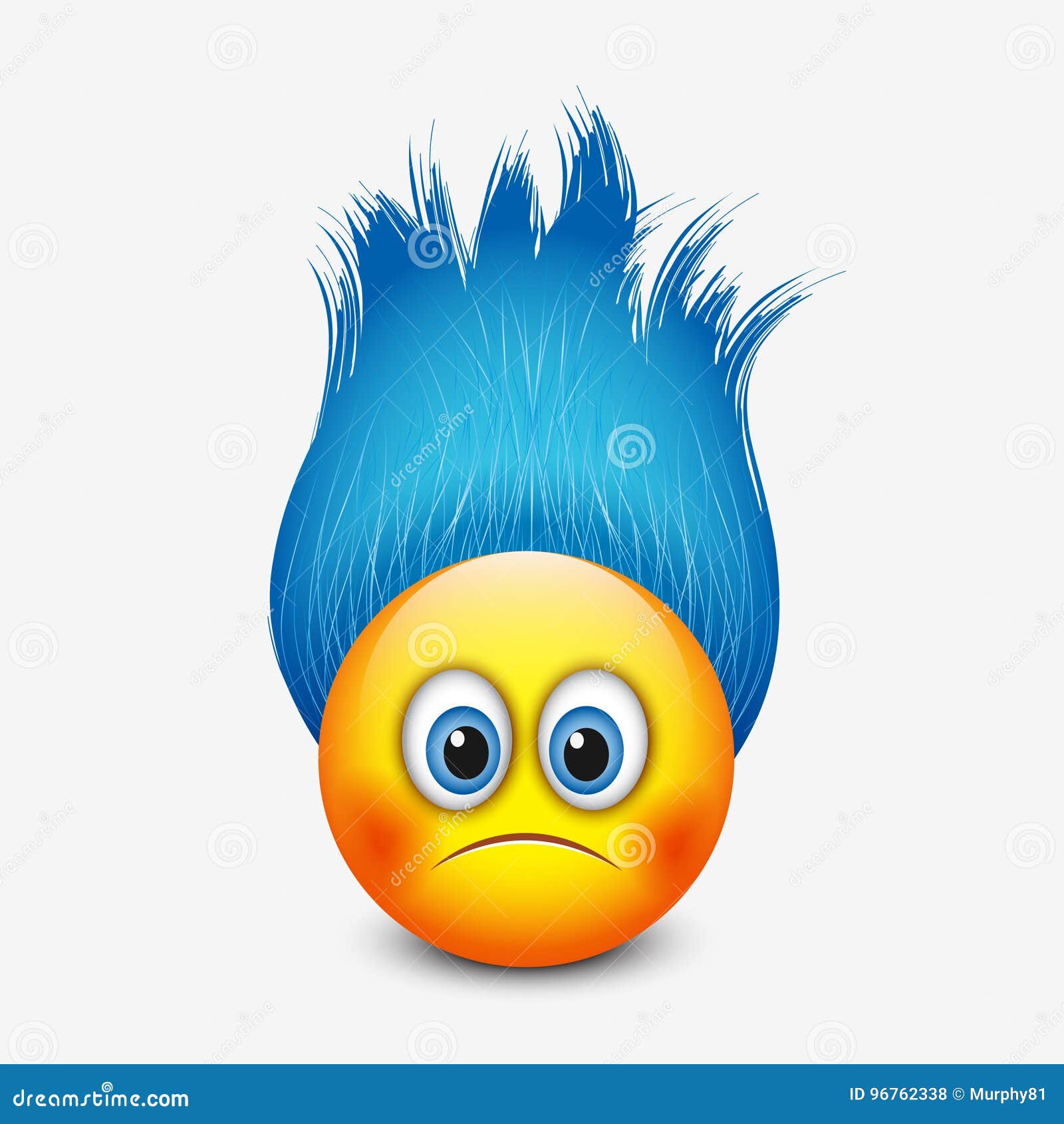 Troll Face Blue Emoji