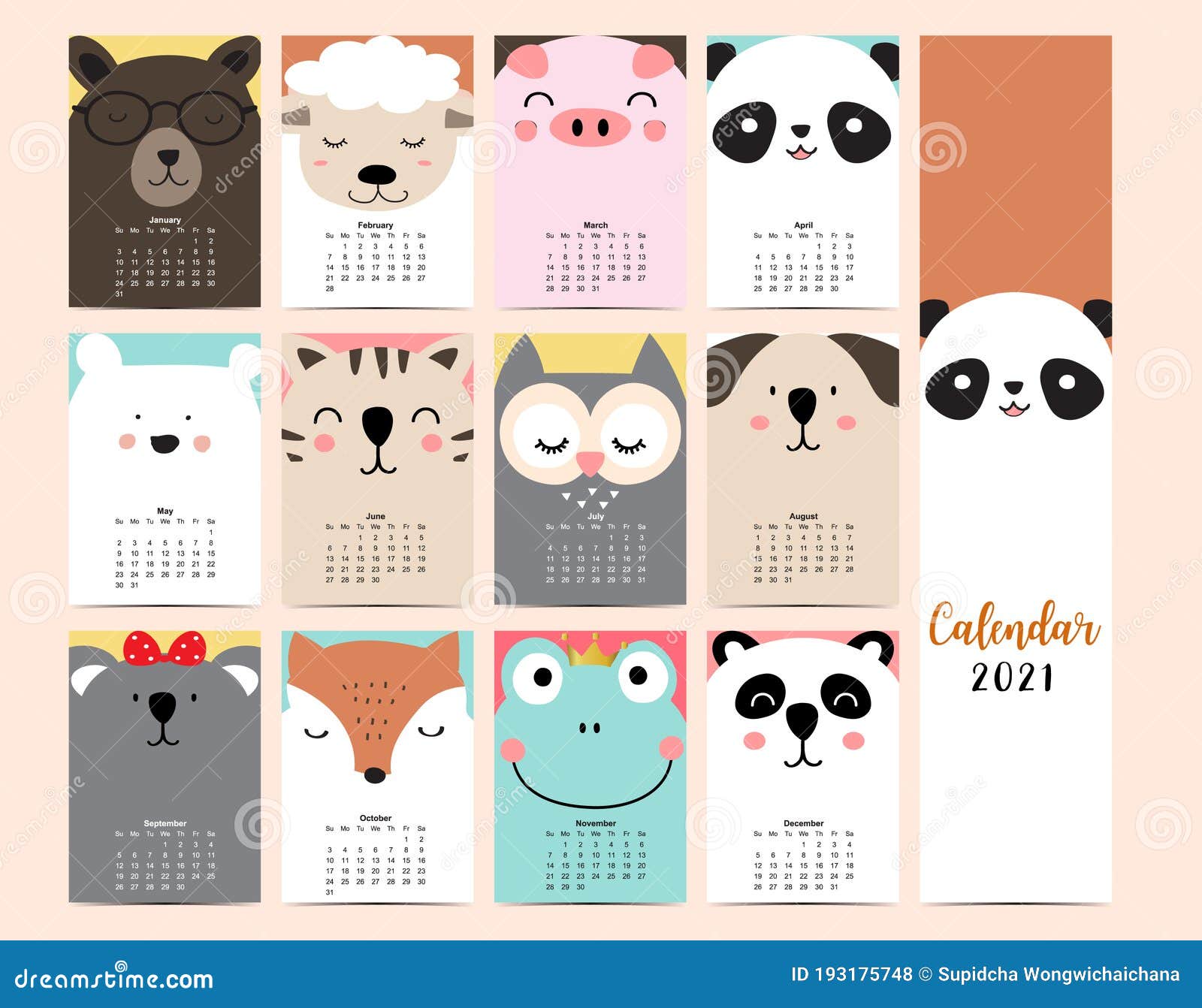 2011-2020 Desktop Calendar Cartoon Animal Hamster Cat Shaped Planner Calendar 