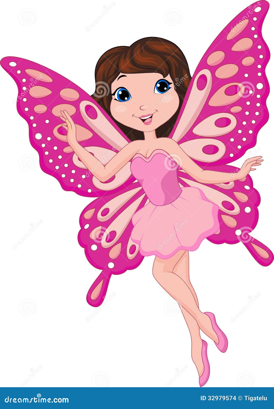 Cute fairy cartoon stock vector. Illustration of fairy - 32979574