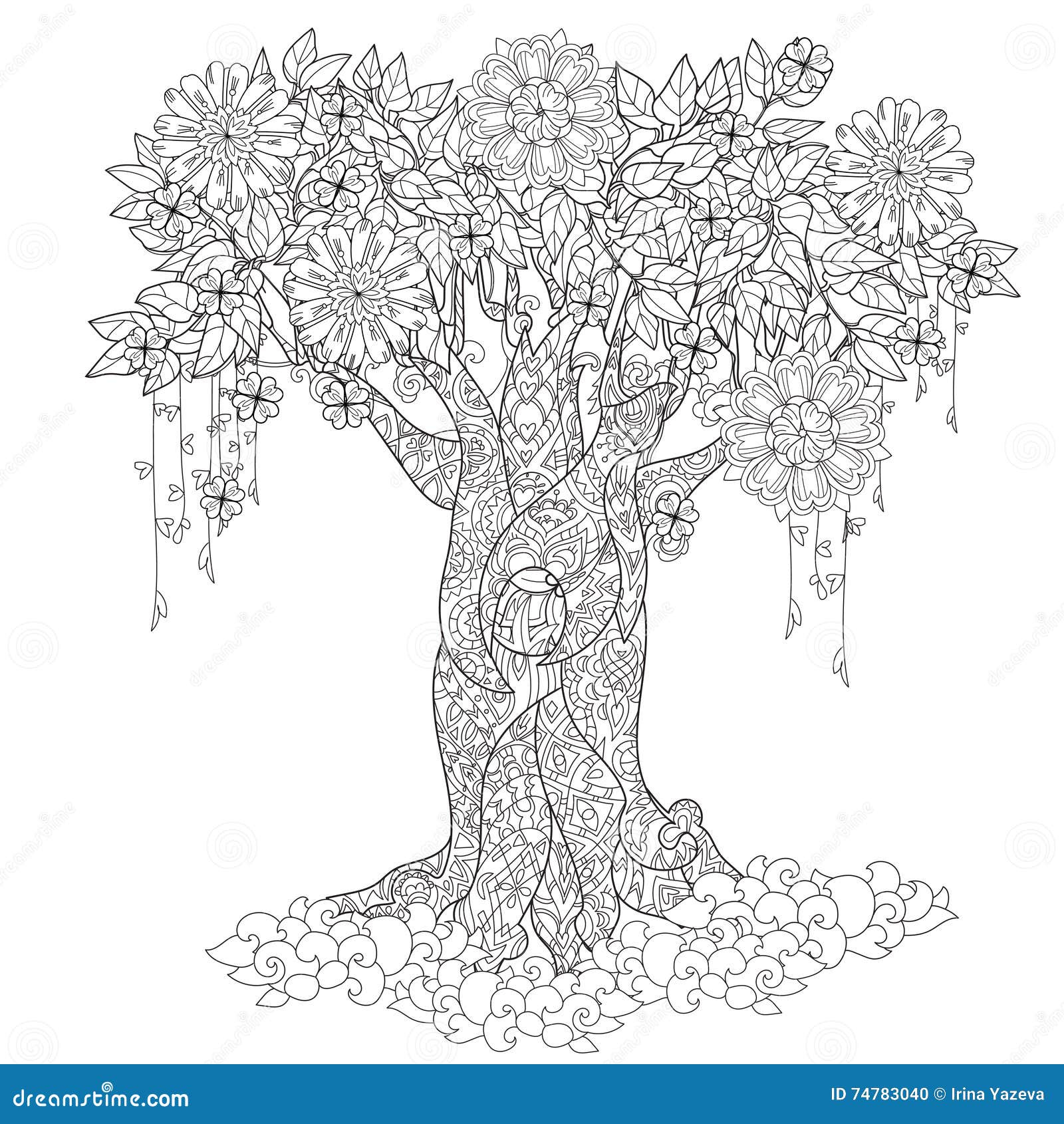 Cute Fairy Tale Tree from Magic Forest Stock Vector - Illustration of ...