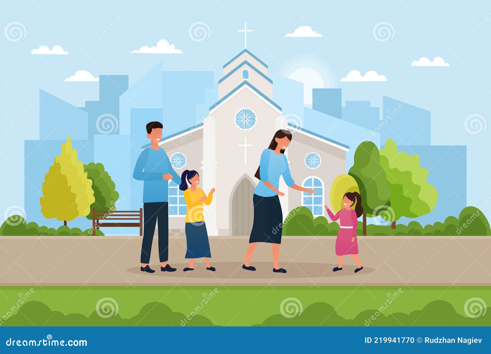 Going To Church Cartoons Clipart