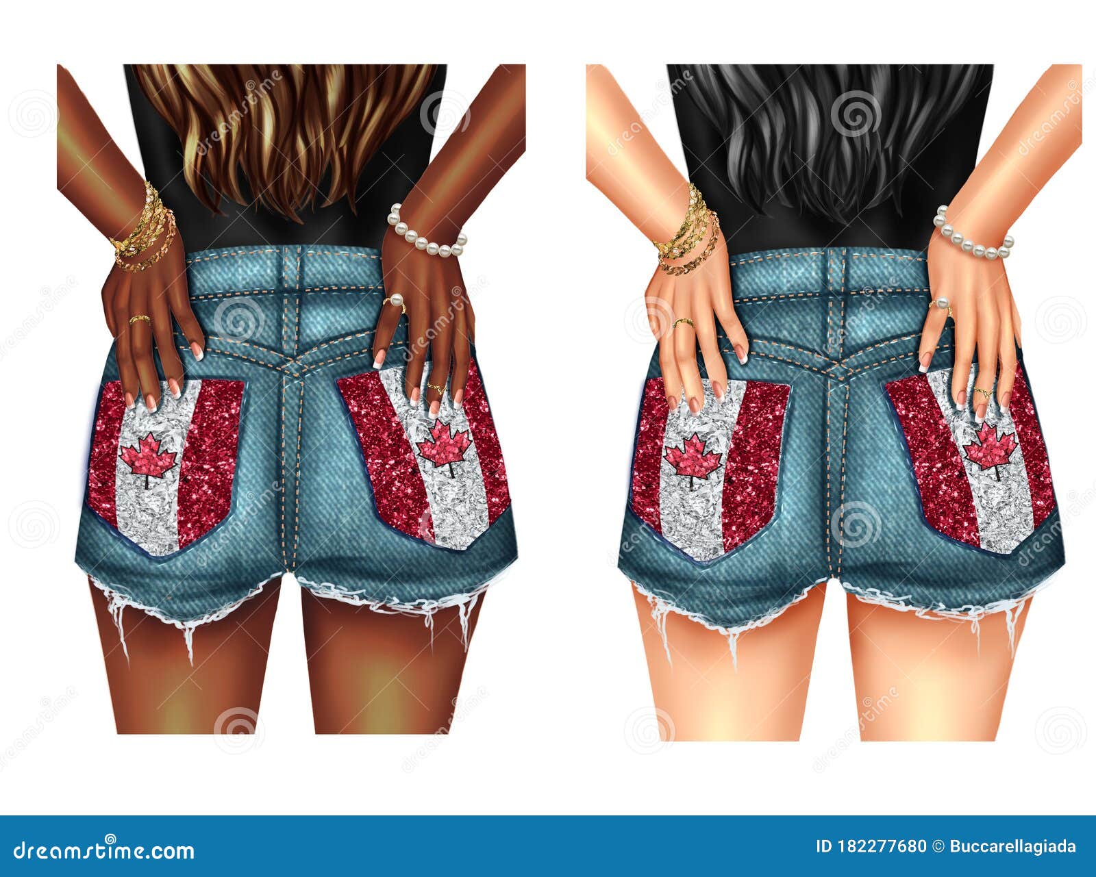 Fashion technical sketch of woman denim shorts in vector graphic. | CanStock