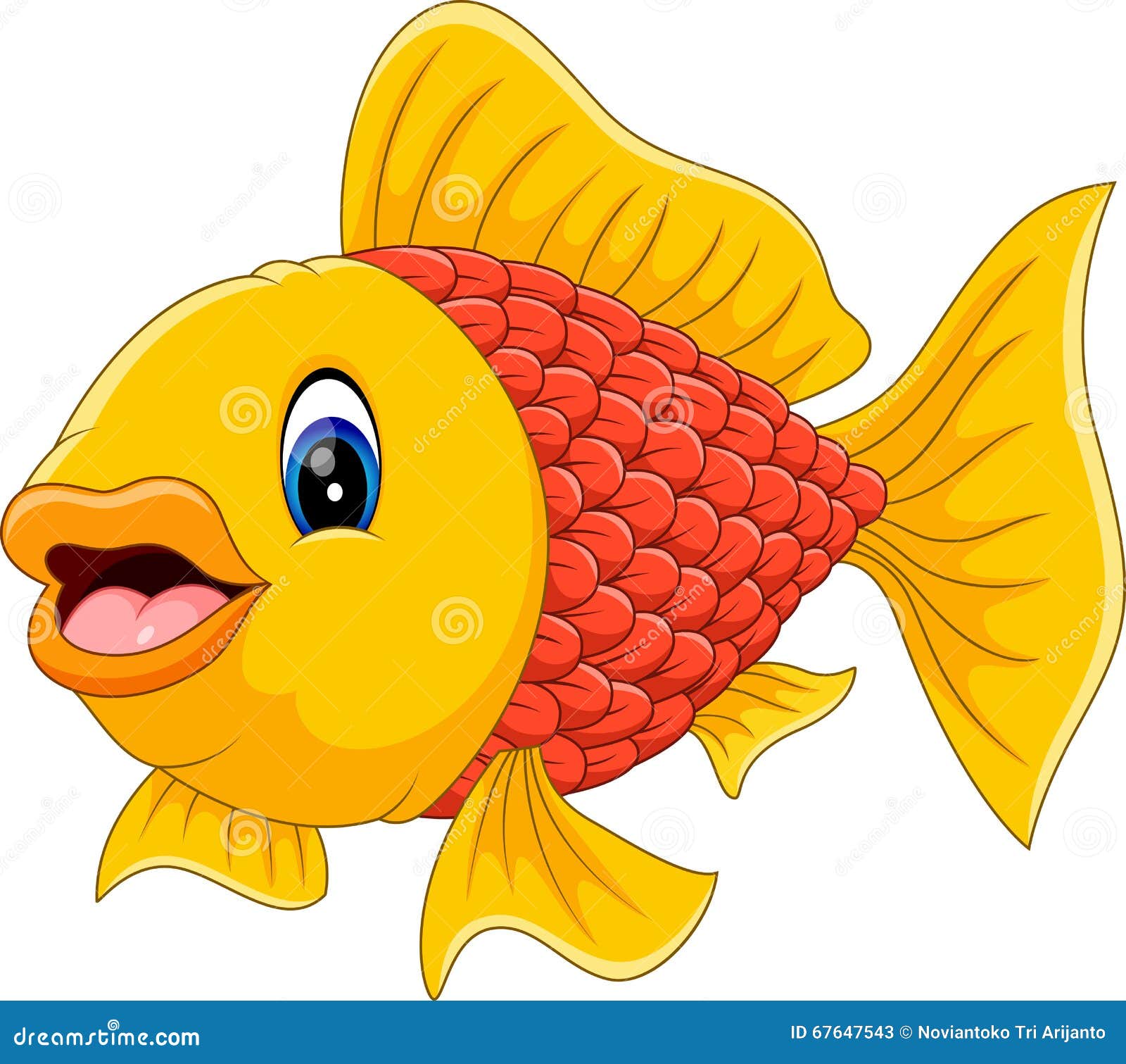 Cute fish cartoon stock vector. Illustration of animal - 67647543