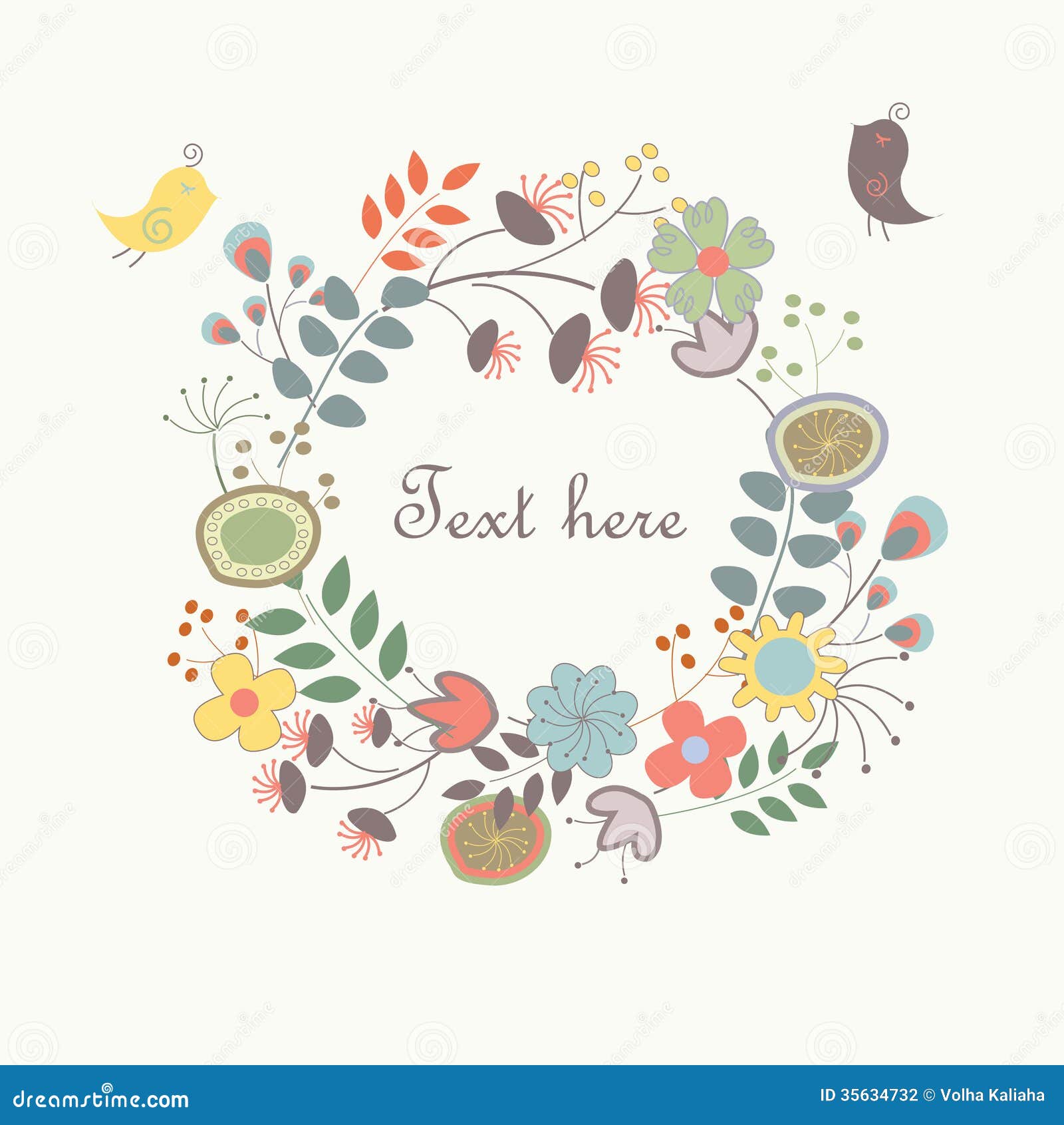  Cute  floral background stock vector Illustration of frame 