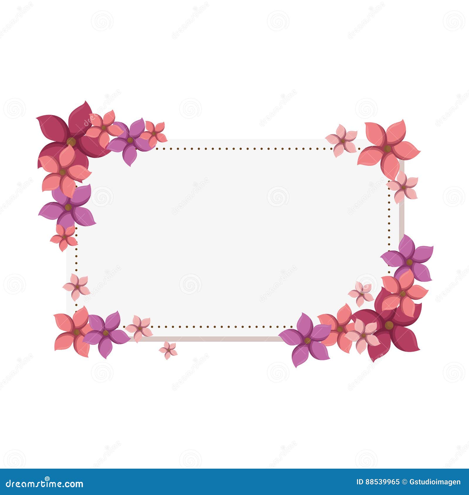 Cute Floral Frame Decorative Stock Vector Illustration of flower